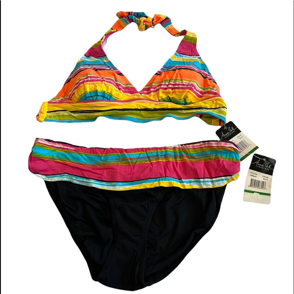 Anne Cole Collection Halter Top Bikini 👙 Size Large NWT